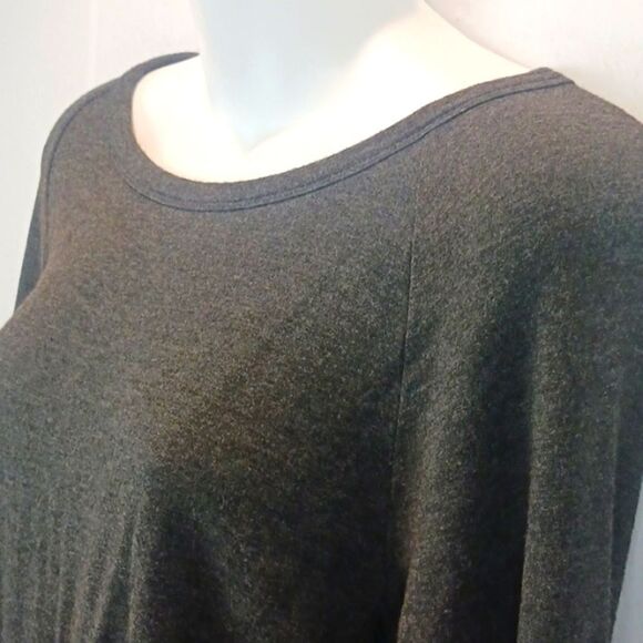 Lou & Grey Signature soft wide leg long-sleeve drawstring waist gray jumpsuit - Picture 7 of 13